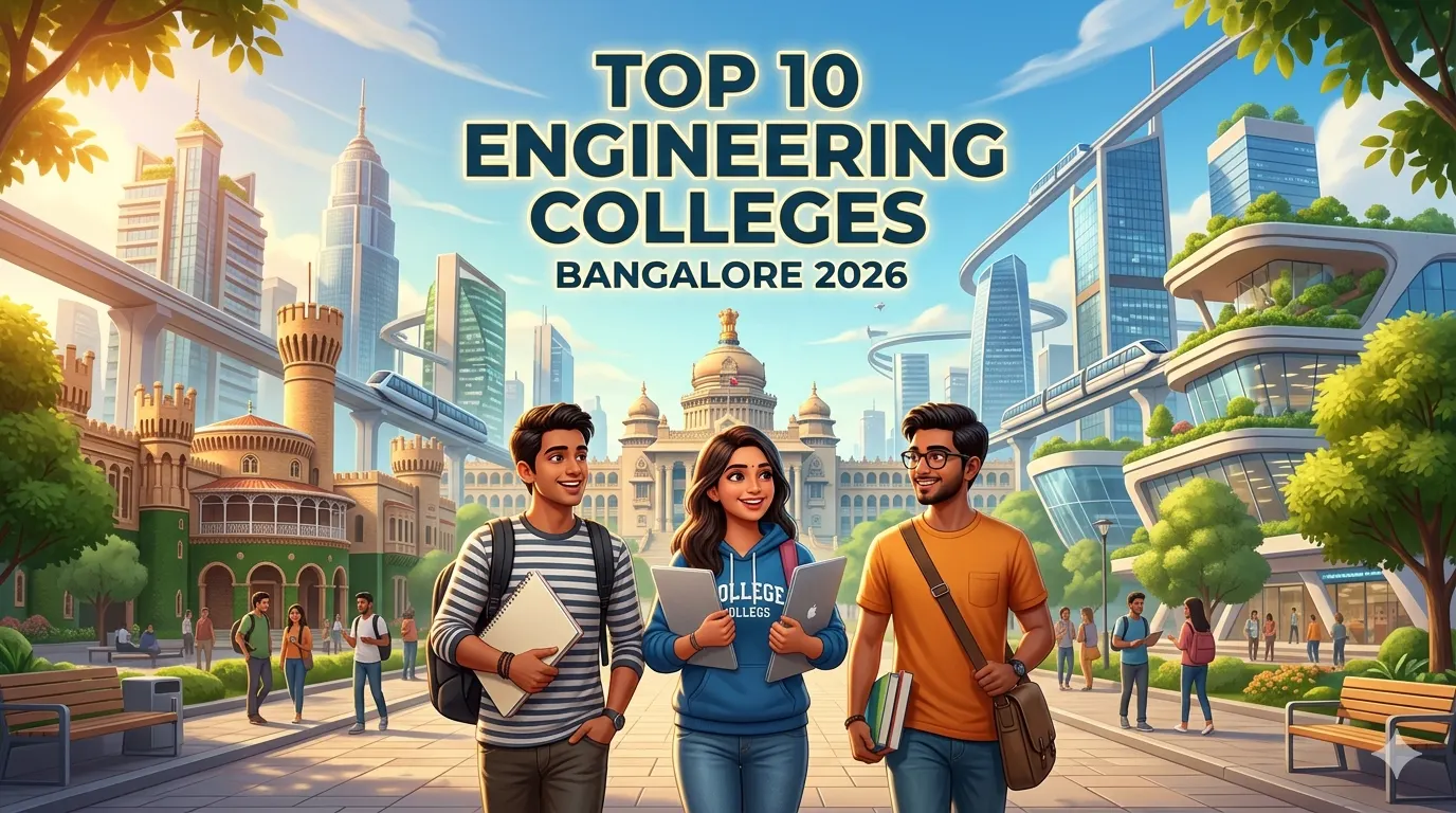 High-quality visualization of Top 10 Engineering Colleges in Bangalore showing bright future for students.