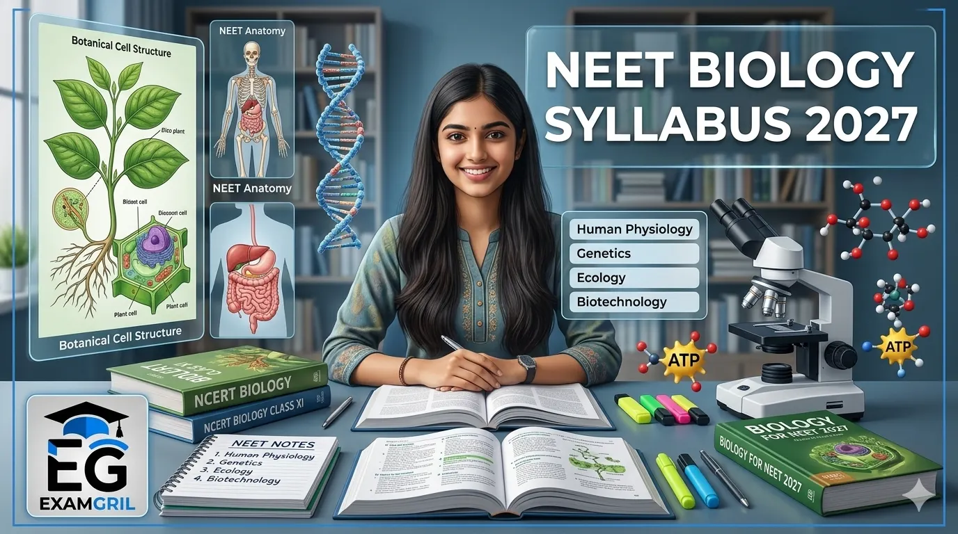 NEET Biology Syllabus 2027 chapter wise topics and weightage