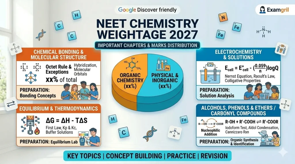 NEET Chemistry Chapter Wise Weightage 2027 important chapters and marks distribution