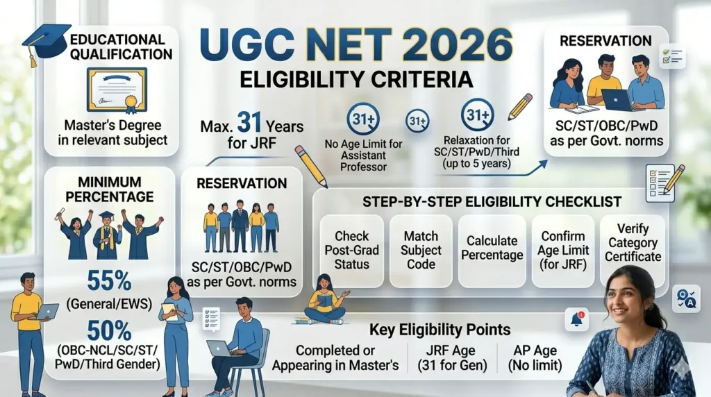 UGC NET 2026 eligibility criteria and age limit