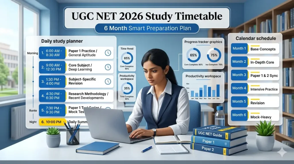UGC NET 2026 study timetable and preparation schedule for aspirants
