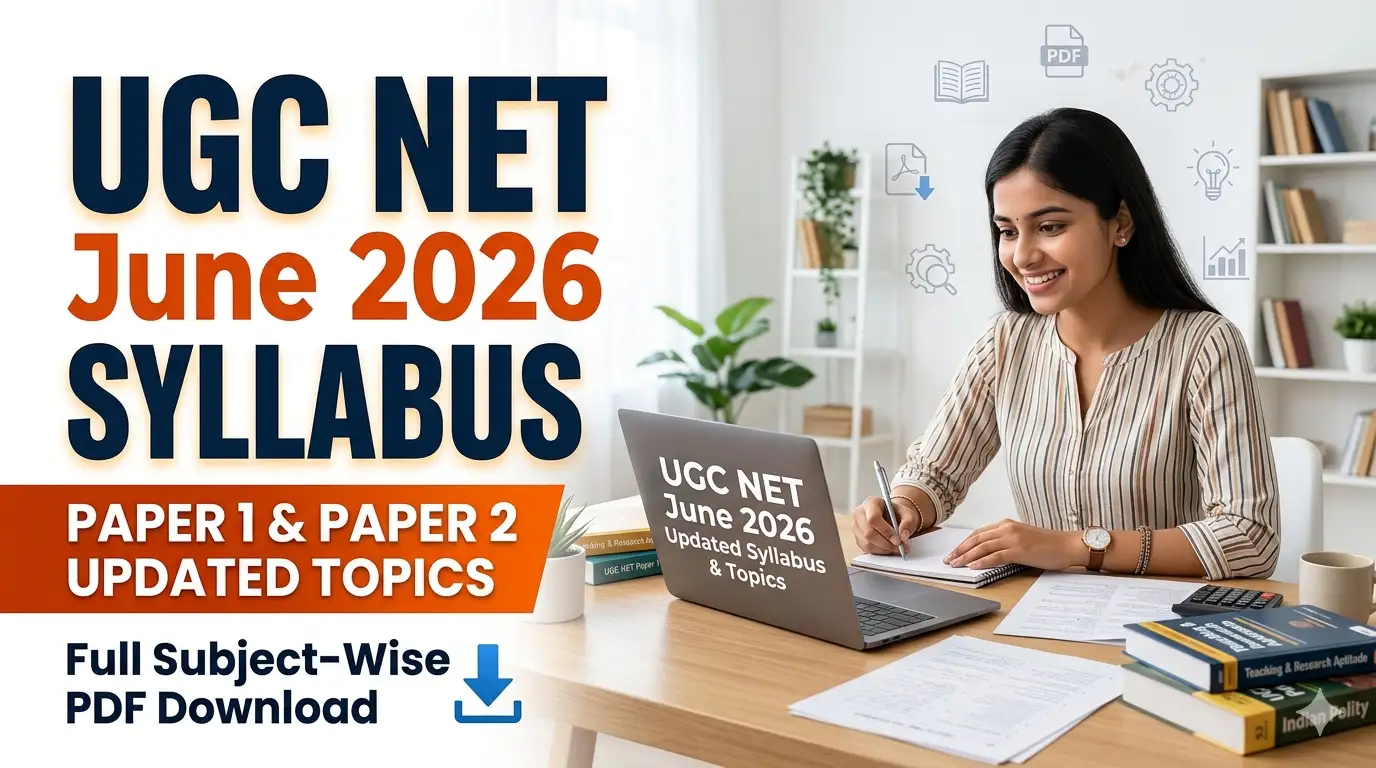 UGC NET June 2026 syllabus featured image for Paper 1 and Paper 2 updated exam topics
