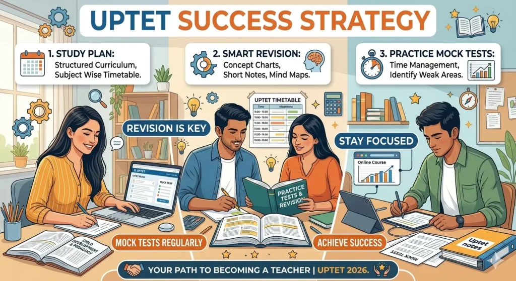 UPTET preparation strategy study plan and mock test practice